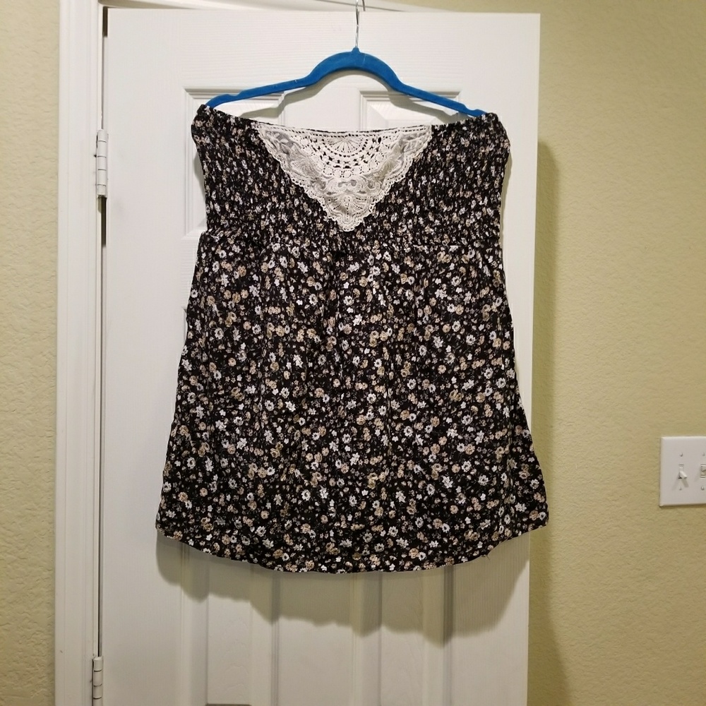 Floral Flared Tube Top